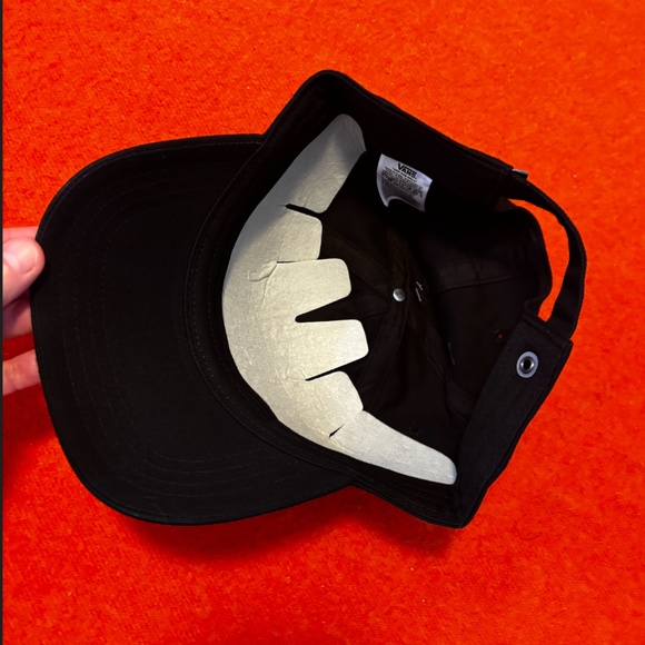 Vans Off the wall unisex black and white 100% cotton check logo baseball cap NWT - Picture 6 of 7